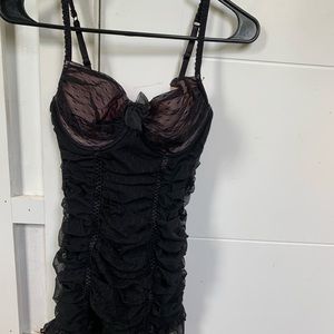 Victoria’s Secret 36D Black/pink Slip Lingerie